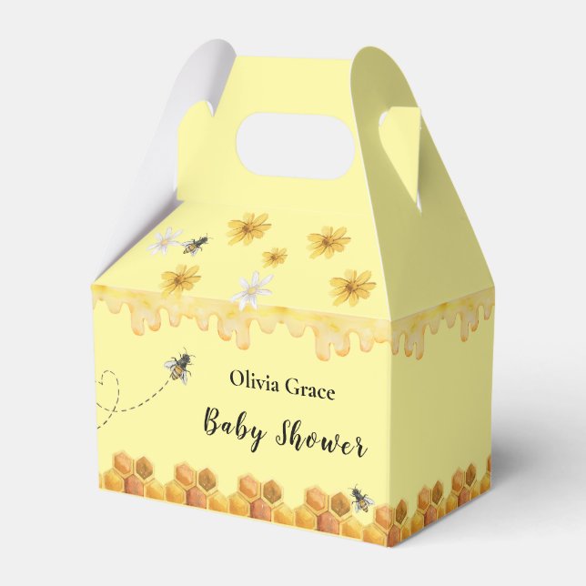 Honey Bee  Baby Shower Favor Boxes (Front Side)