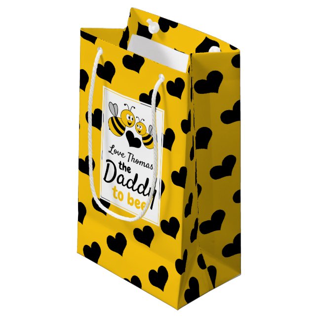 Honey Bee, Baby Shower Favor Small Gift Bag (Front Angled)