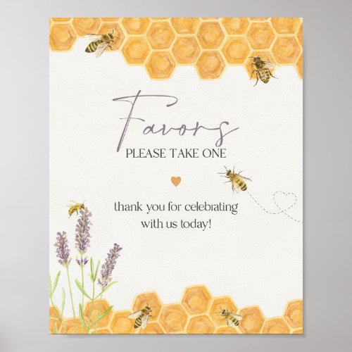 honey bee baby shower favors sign