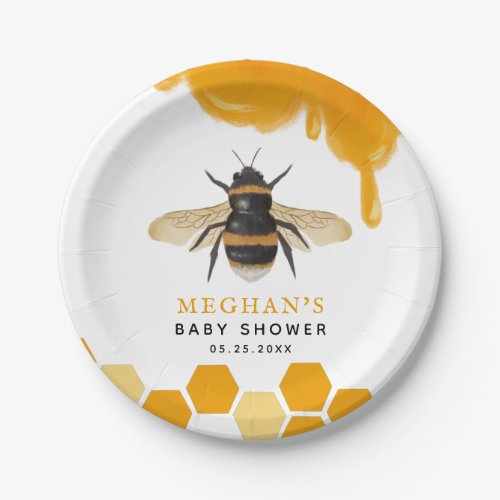 Honey Bee Baby Shower Gender Neutral Paper Plates