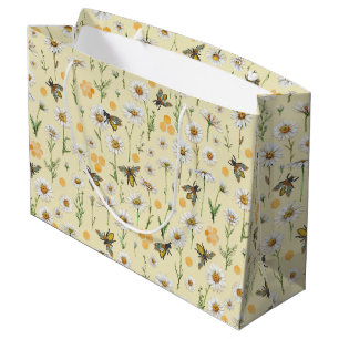 Honey Bee Baby Shower Gift Bag Bumblebee Pattern