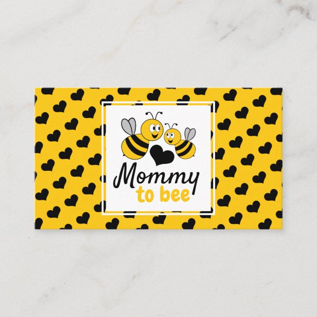 Honey Bee, Baby Shower Gift Registry Enclosure Card (Front)