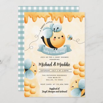 Honey Bee Baby Shower Invitation by PerfectPrintableCo at Zazzle