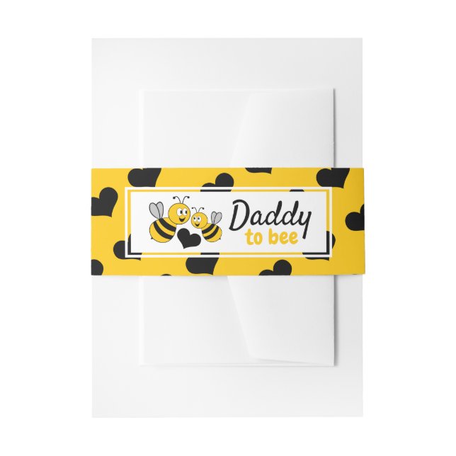 Honey Bee, Baby Shower Invitation Belly Band (Front Example)