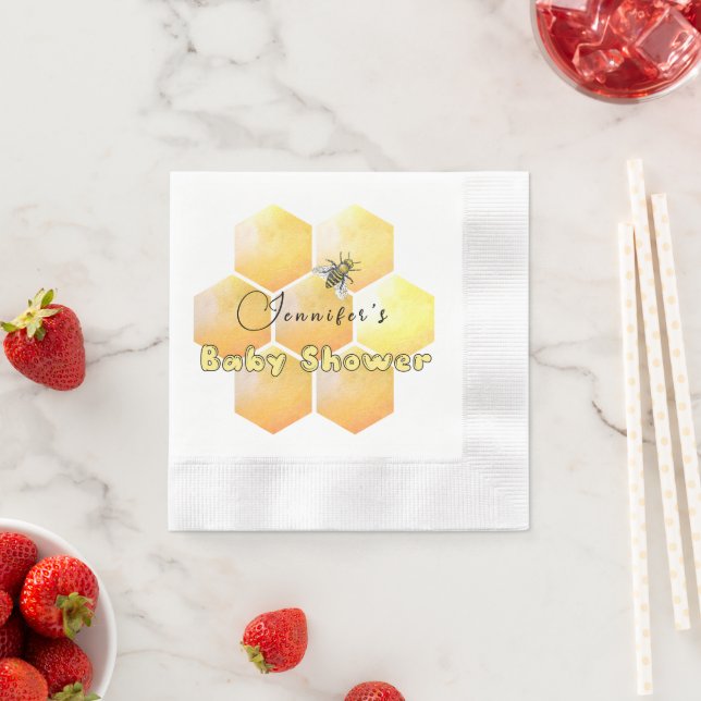 Honey Bee Baby Shower Napkins (Insitu)