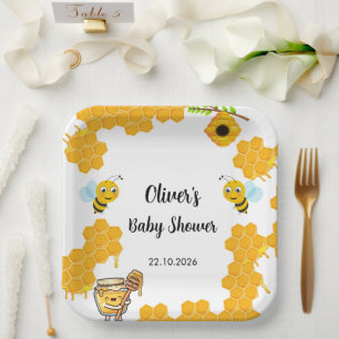 Honey Bee Baby Shower Paper Plates