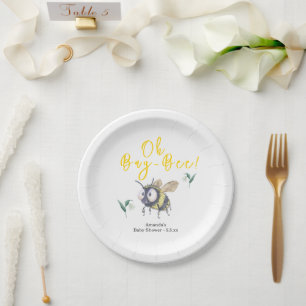 Honey Bee Baby Shower Paper Plates