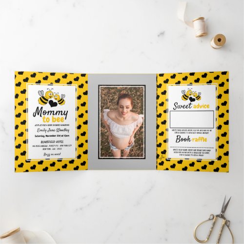 Honey Bee Baby Shower Suite Tri_Fold Invitation