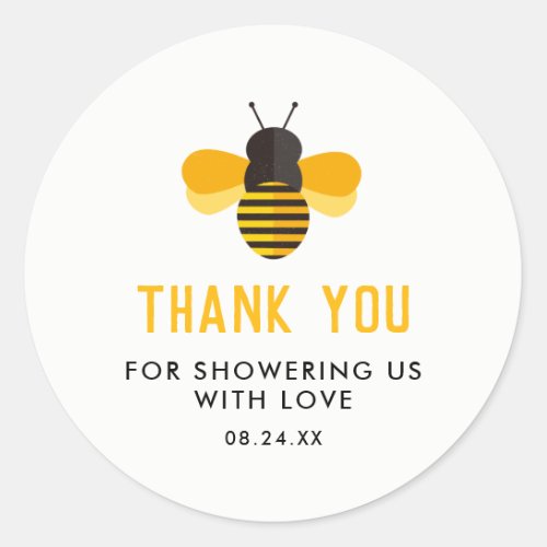 Honey Bee Baby Shower Thank You Favor  Classic Round Sticker