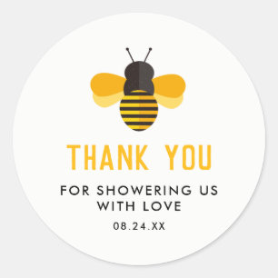 Honey Bee Baby Shower Thank You Favor Classic Round Sticker