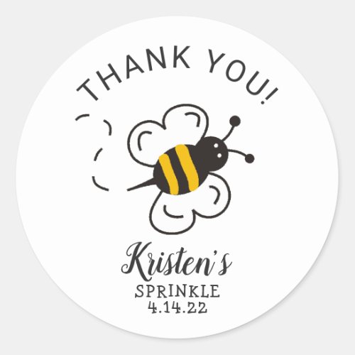 Honey Bee Baby Shower thank you favor sticker