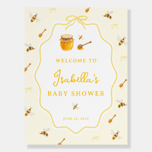 Honey Bee Baby Shower Yellow Sweet as Honey Foam Board