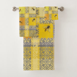 Hand Towel - Royal Bees Yellow Gold – The Hidden Countship