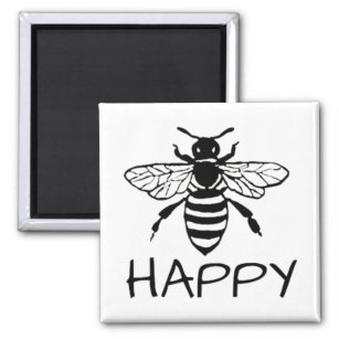 Honey Bee/ Be Happy Magnet