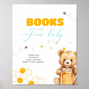 Honey Bee Bear Baby Shower Books For Baby Poster