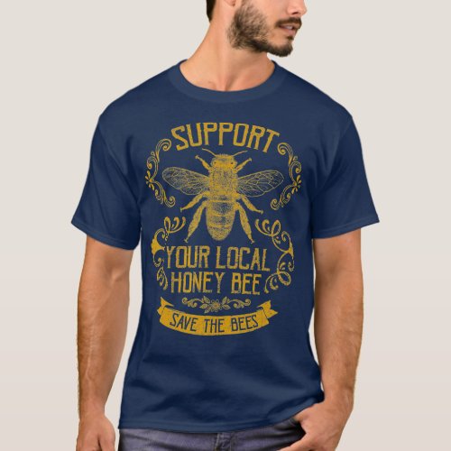 Honey Bee Bee Keeper Design T_Shirt