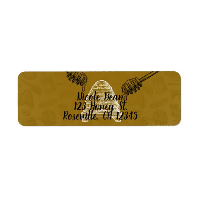 Honey Bee Beehive Birthday Party Wedding Organic Label (Front)