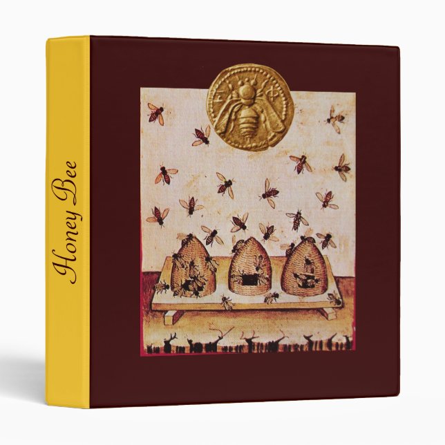 HONEY BEE ,BEEKEEPER APIARIST 3 RING BINDER (Front/Spine)