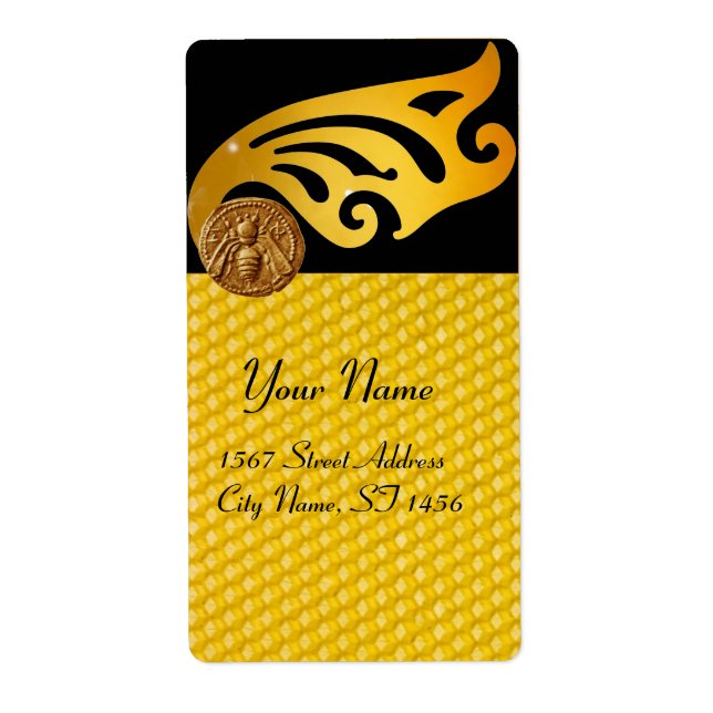 HONEY BEE ,BEEKEEPER APIARIST BEEKEEPING LABEL (Front)