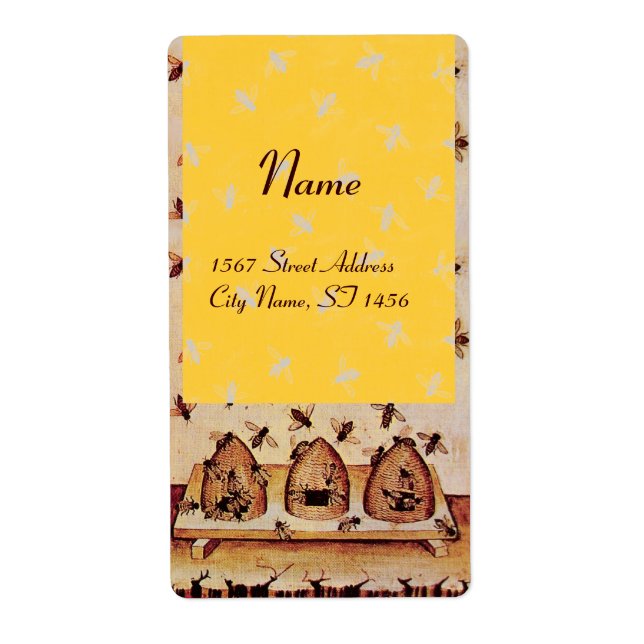 HONEY BEE ,BEEKEEPER APIARIST LABEL (Front)