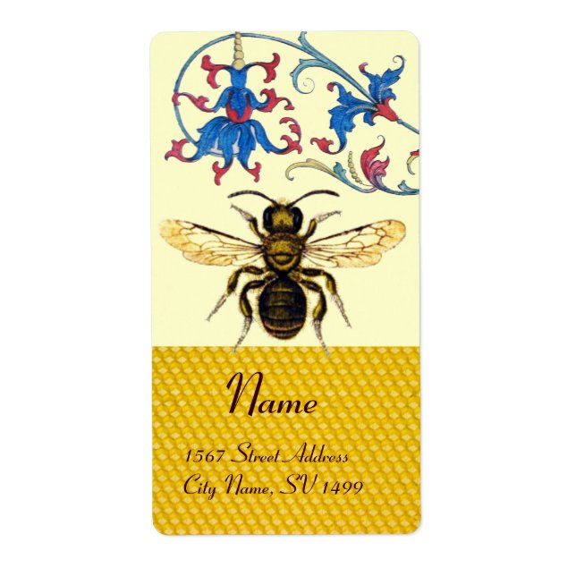 HONEY BEE ,BEEKEEPER APIARIST LABEL (Front)