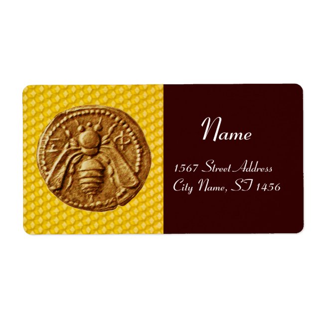 HONEY BEE ,BEEKEEPER APIARIST LABEL (Front)