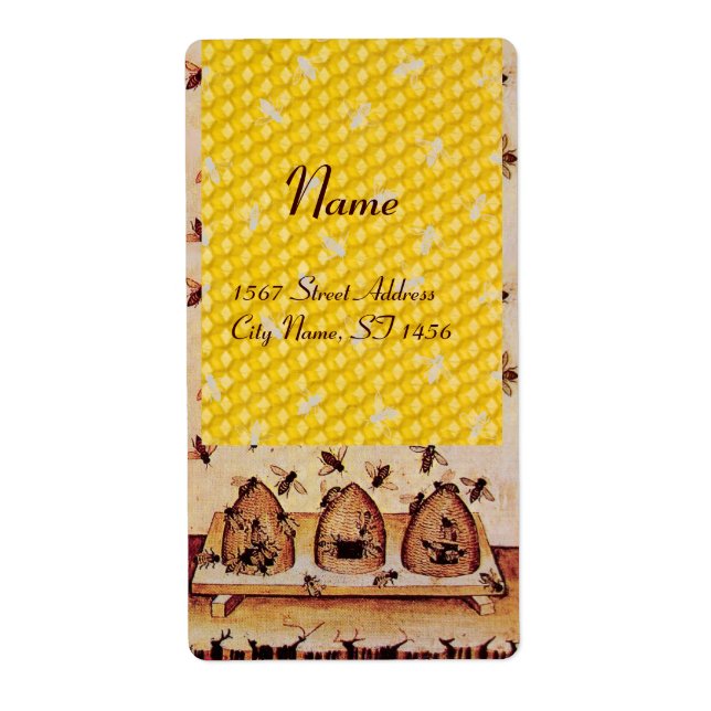 HONEY BEE ,BEEKEEPER APIARIST LABEL (Front)