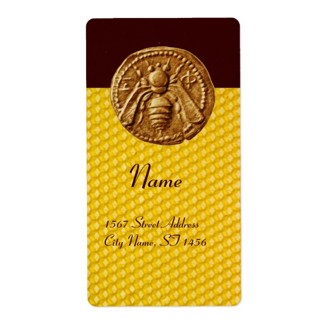 HONEY BEE ,BEEKEEPER APIARIST LABEL (Front)