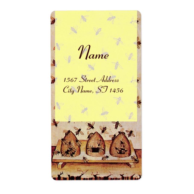 HONEY BEE ,BEEKEEPER APIARIST LABEL (Front)