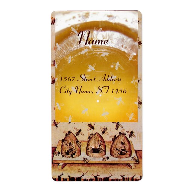 HONEY BEE ,BEEKEEPER /apiary,beekeeping supplies Label (Front)