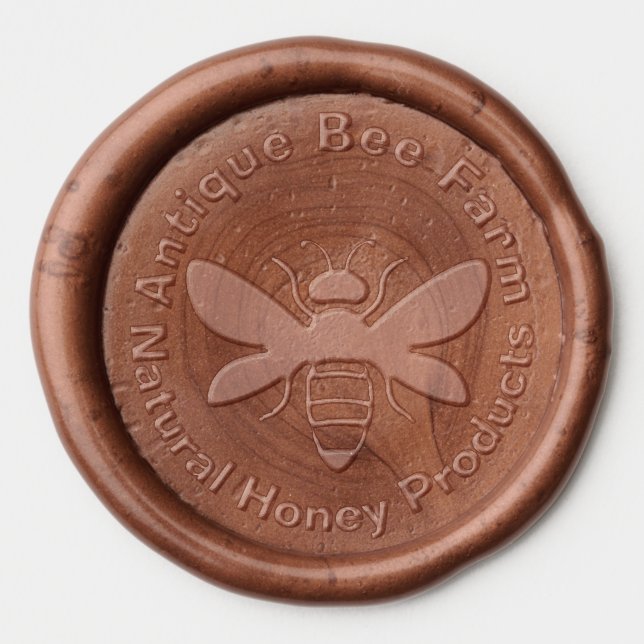 HONEY BEE BEEKEEPER BEEKEEPING APIARY WAX SEAL STICKER (Front)