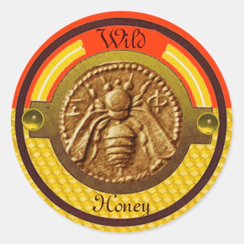 HONEY BEE  BEEKEEPER BEEKEEPING CLASSIC ROUND STICKER