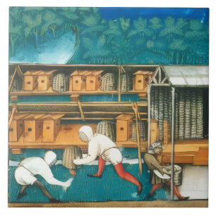 HONEY BEE / BEEKEEPER BEEKEEPING MONOGRAM CERAMIC TILE