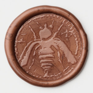 HONEY BEE BEEKEEPER BEEKEEPING MONOGRAM WAX SEAL STICKER