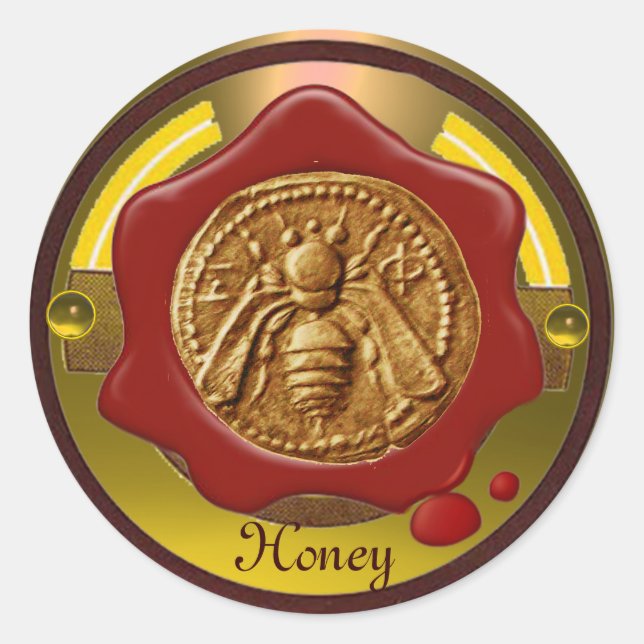 HONEY BEE / BEEKEEPER BEEKEEPING RED WAX SEAL (Front)