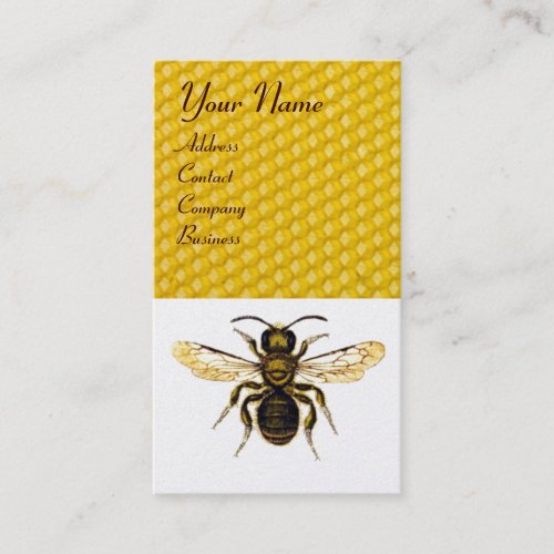 HONEY BEE  BEEKEEPER beekeeping supplies Business Card