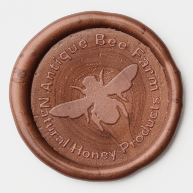 HONEY BEE BEEKEEPER BEEKEEPING SUPPLIES Chic Wax Seal Sticker (Front)
