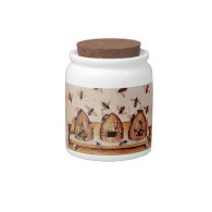 HONEY BEE, BEEKEEPER CANDY JAR