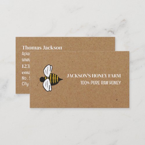 Honey Bee _ Beekeeper Honey Farmer Business Card