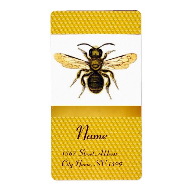 HONEY BEE ,BEEKEEPER LABEL (Front)