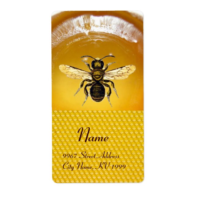 HONEY BEE ,BEEKEEPER LABEL (Front)