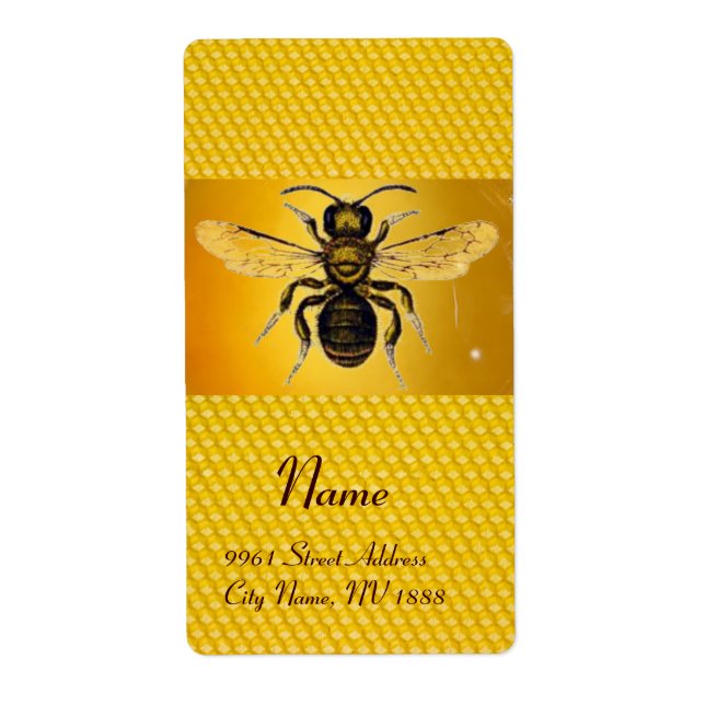 HONEY BEE ,BEEKEEPER LABEL (Front)