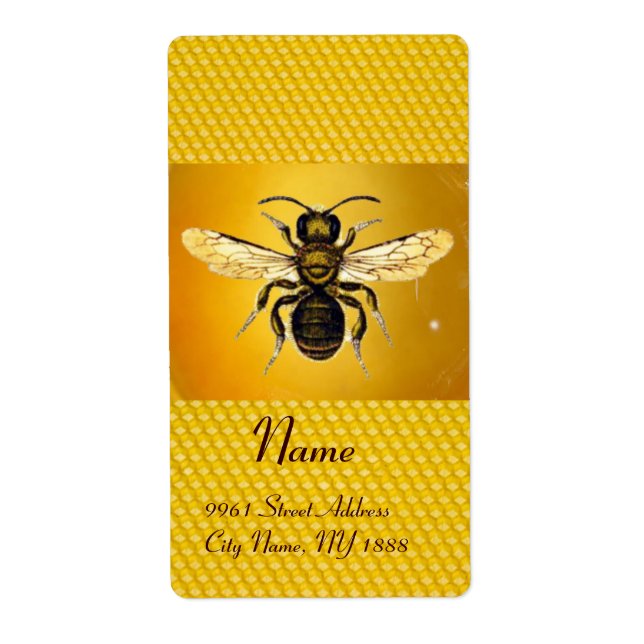 HONEY BEE ,BEEKEEPER LABEL (Front)