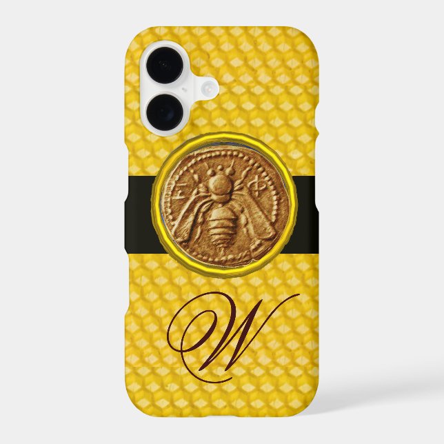 HONEY BEE, BEEKEEPER MONOGRAM IPHONE CASE (Back)