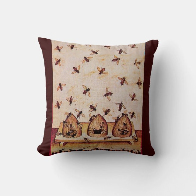 HONEY BEE ,BEEKEEPER THROW PILLOW (Front)