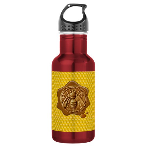 HONEY BEE BEEKEEPERWAX SEAL STAINLESS STEEL WATER BOTTLE