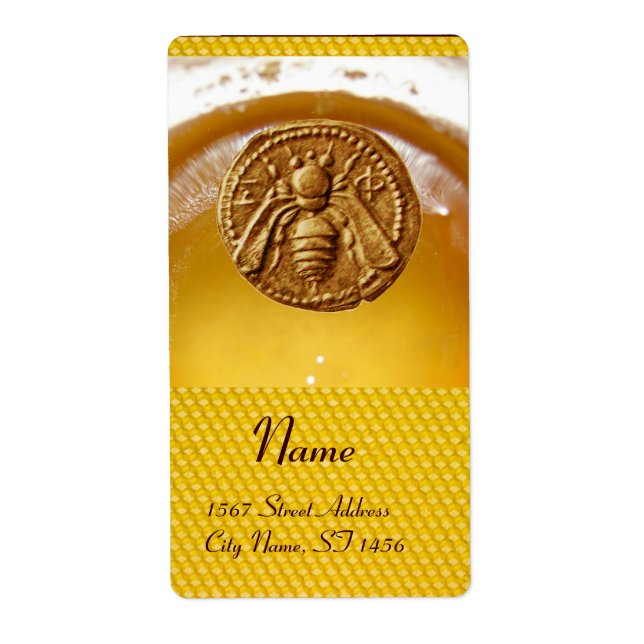 HONEY BEE ,BEEKEEPING BEEKEEPER APIARIST LABEL (Front)