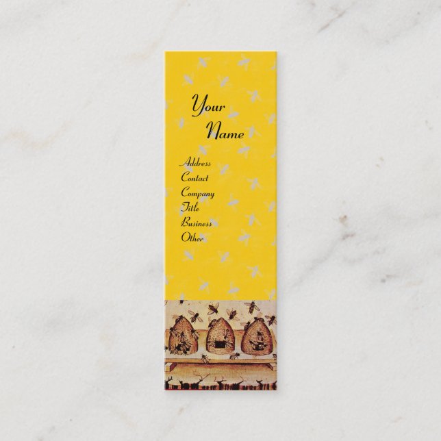 HONEY BEE ,BEEKEEPING,BEEKEEPER APIARIST MINI BUSINESS CARD (Front)