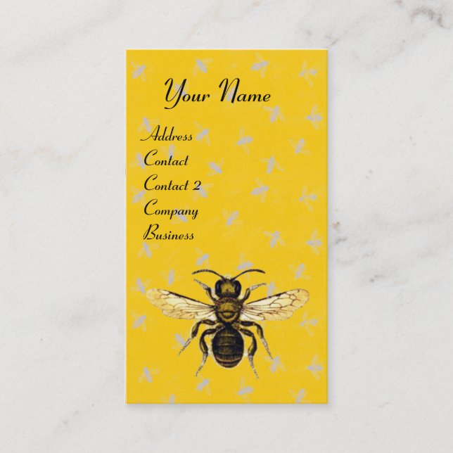 HONEY BEE ,BEEKEEPING,BEEKEEPER BUSINESS CARD (Front)