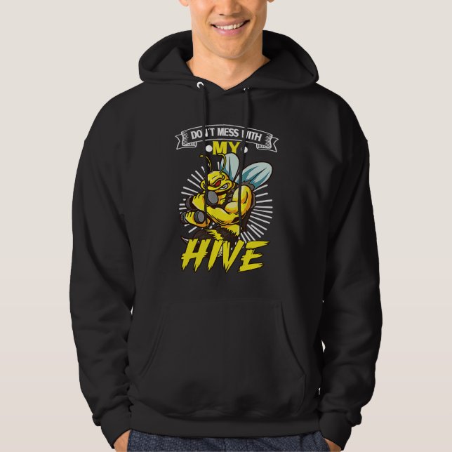 Honey Bee Beekeeping Beekeeper Honeybee Apiary Api Hoodie (Front)